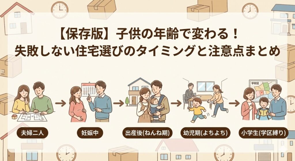 【保存版】子供の年齢で変わる！失敗しない住宅選びのタイミングと注意点まとめ