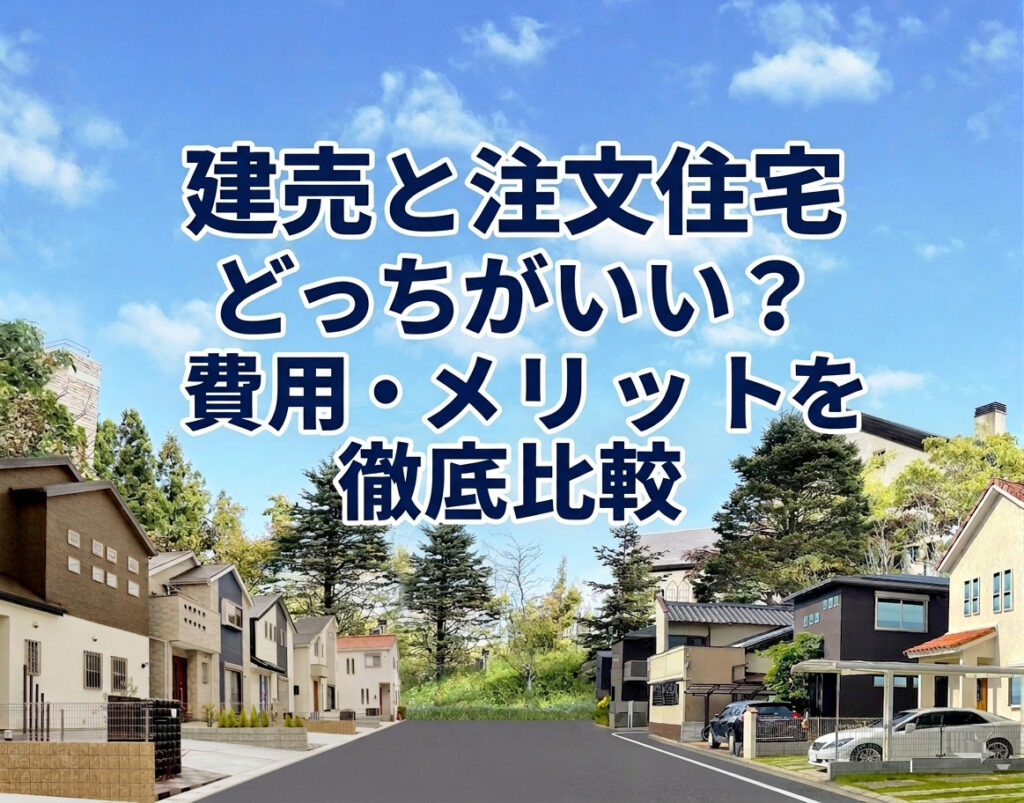 建売と注文住宅どっちがいい？費用・メリットを徹底比較