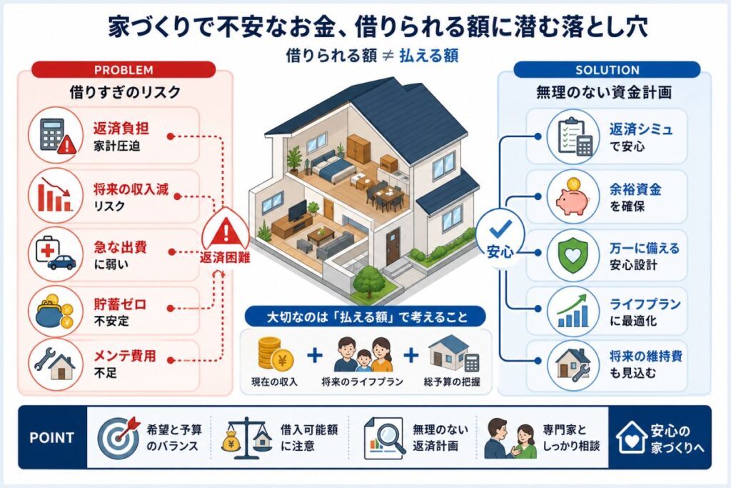 家づくりで不安なお金、借りられる額に潜む落とし穴